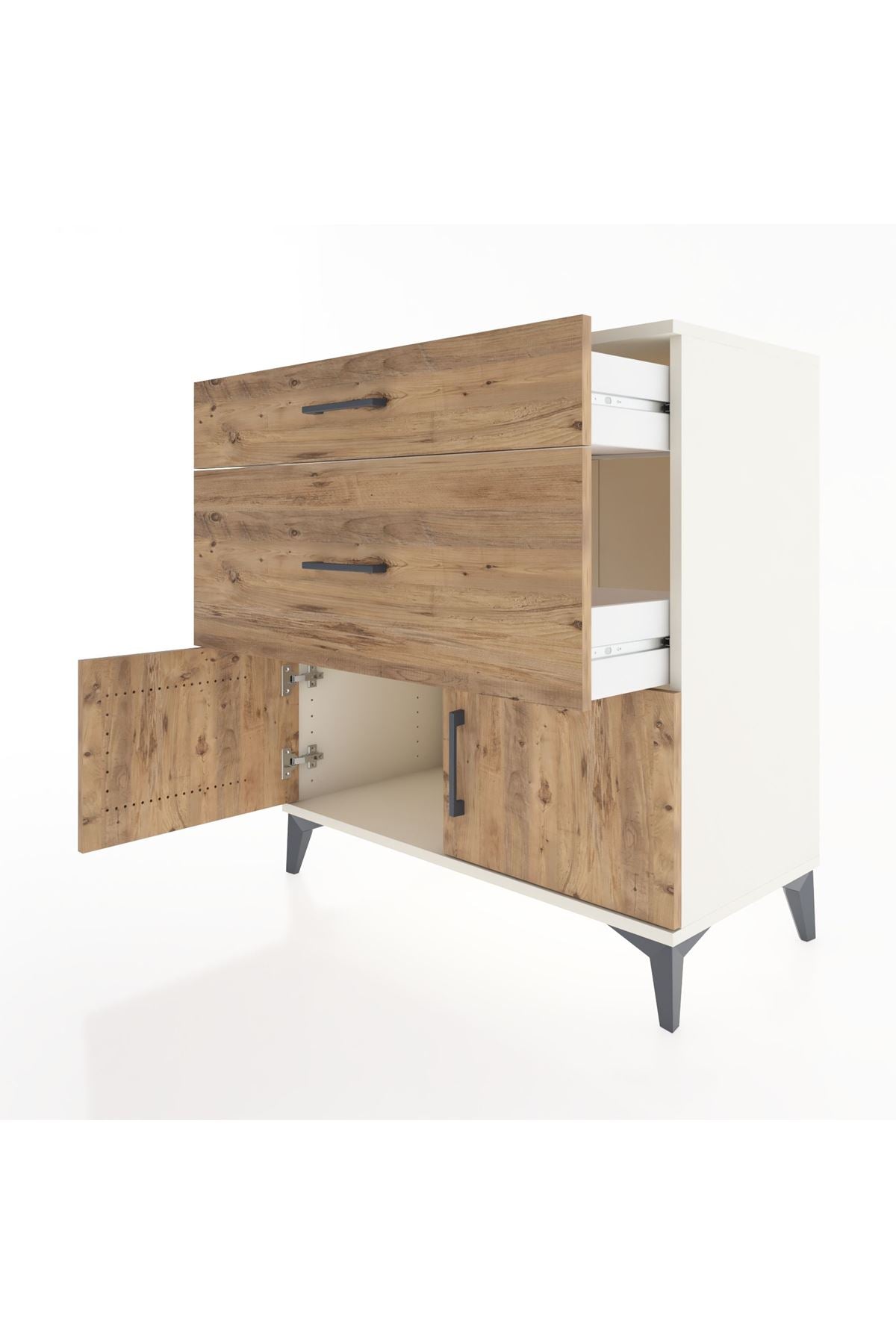 Hyperion Şifonyer 2 Çekmeceli 2 Kapaklı 88x44x96 Aytaşı-Çam