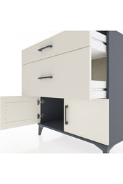 Hyperion Şifonyer 2 Çekmeceli 2 Kapaklı 88x44x96 Antrasit-Aytaşı