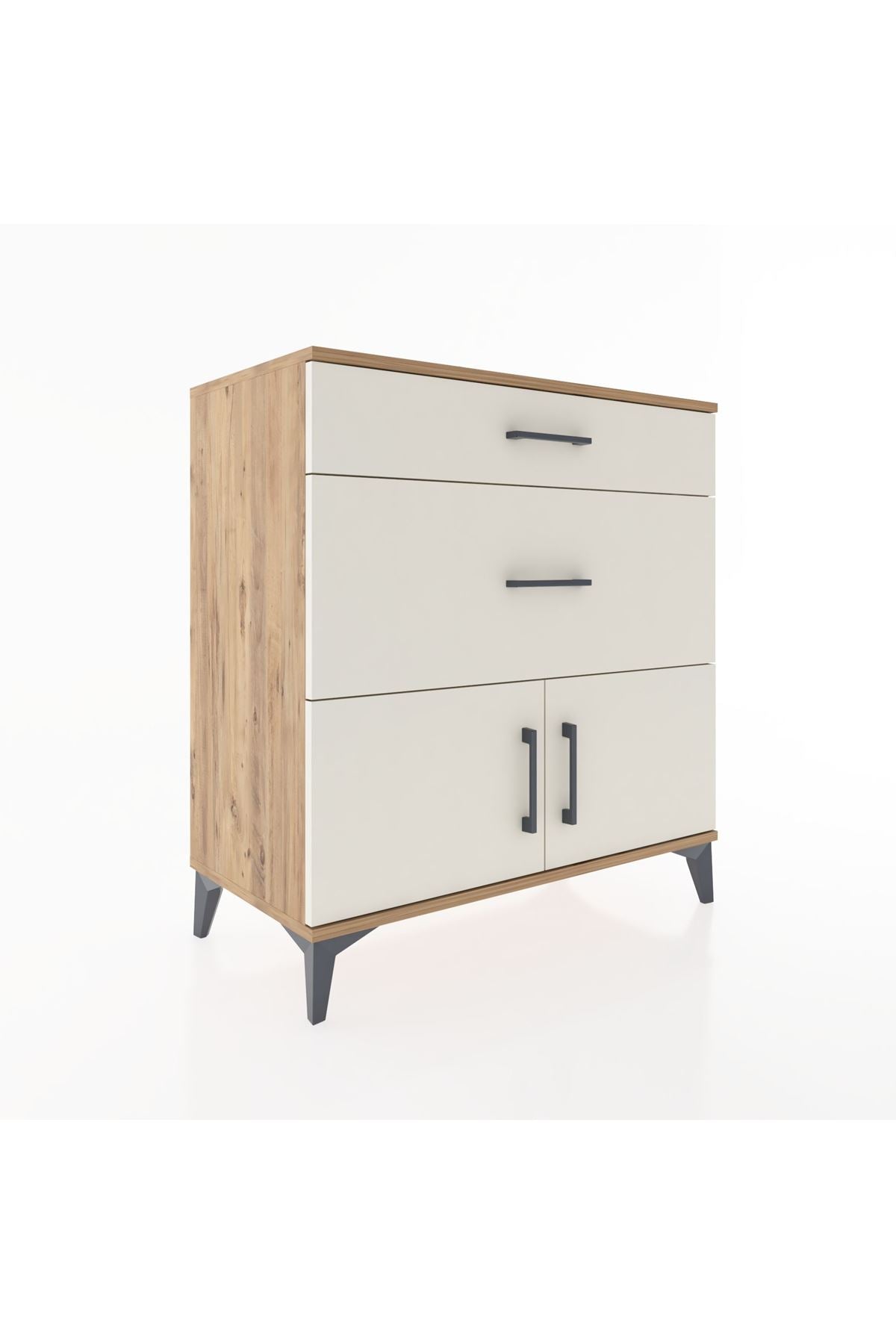 Hyperion Şifonyer 2 Çekmeceli 2 Kapaklı 88x44x96 Çam-Aytaşı