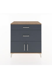 Hyperion Şifonyer 2 Çekmeceli 2 Kapaklı 88x44x96 Çam-Antrasit