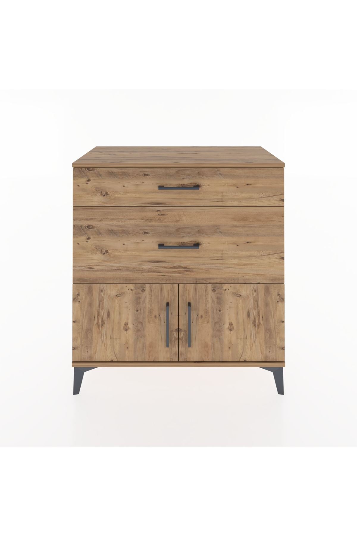 Hyperion Şifonyer 2 Çekmeceli 2 Kapaklı 88x44x96 Çam-Çam