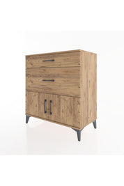 Hyperion Şifonyer 2 Çekmeceli 2 Kapaklı 88x44x96 Çam-Çam