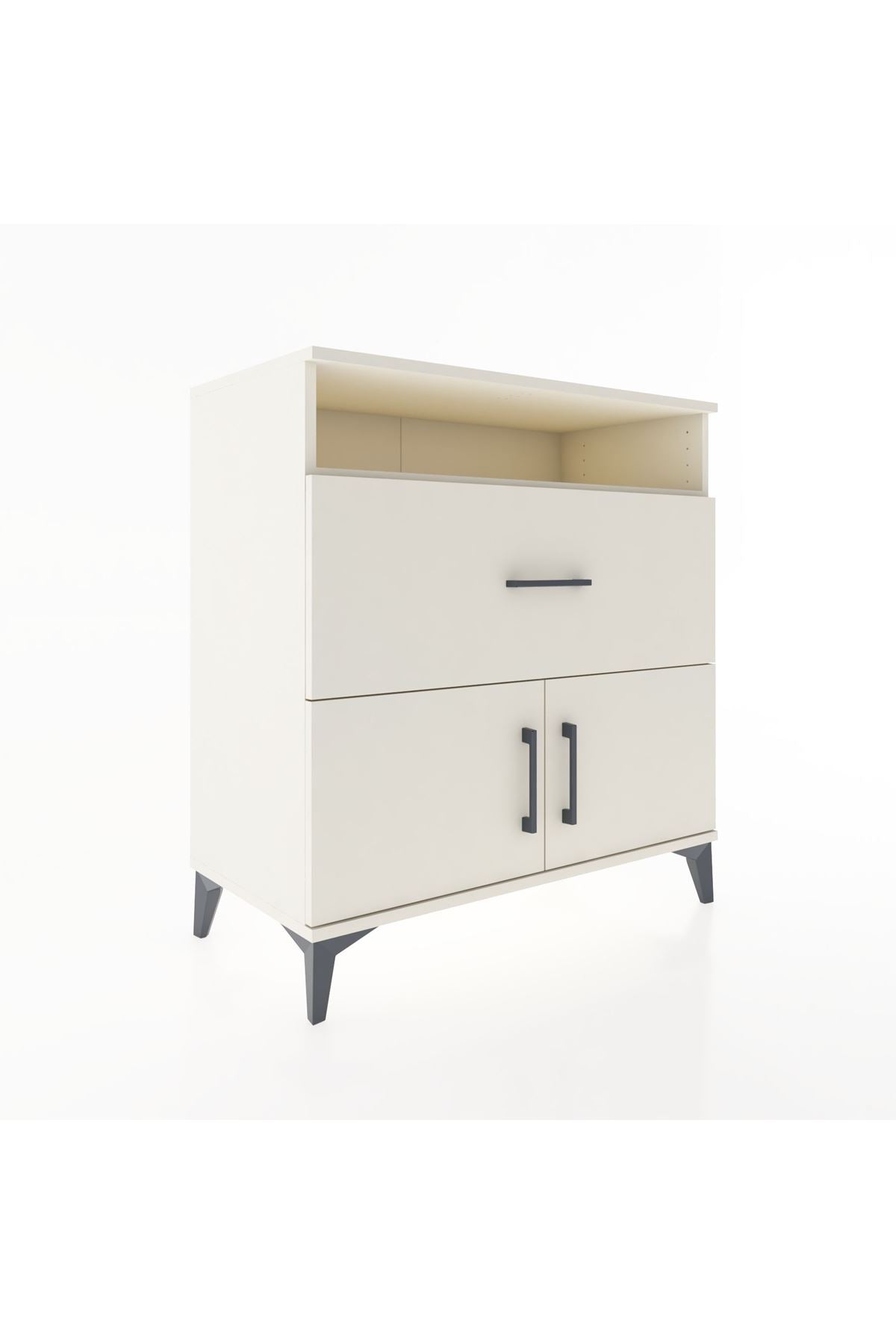 Hyperion Şifonyer 2 Raflı Tek Çekmeceli 2 Kapaklı 88x44x96 Aytaşı-Aytaşı