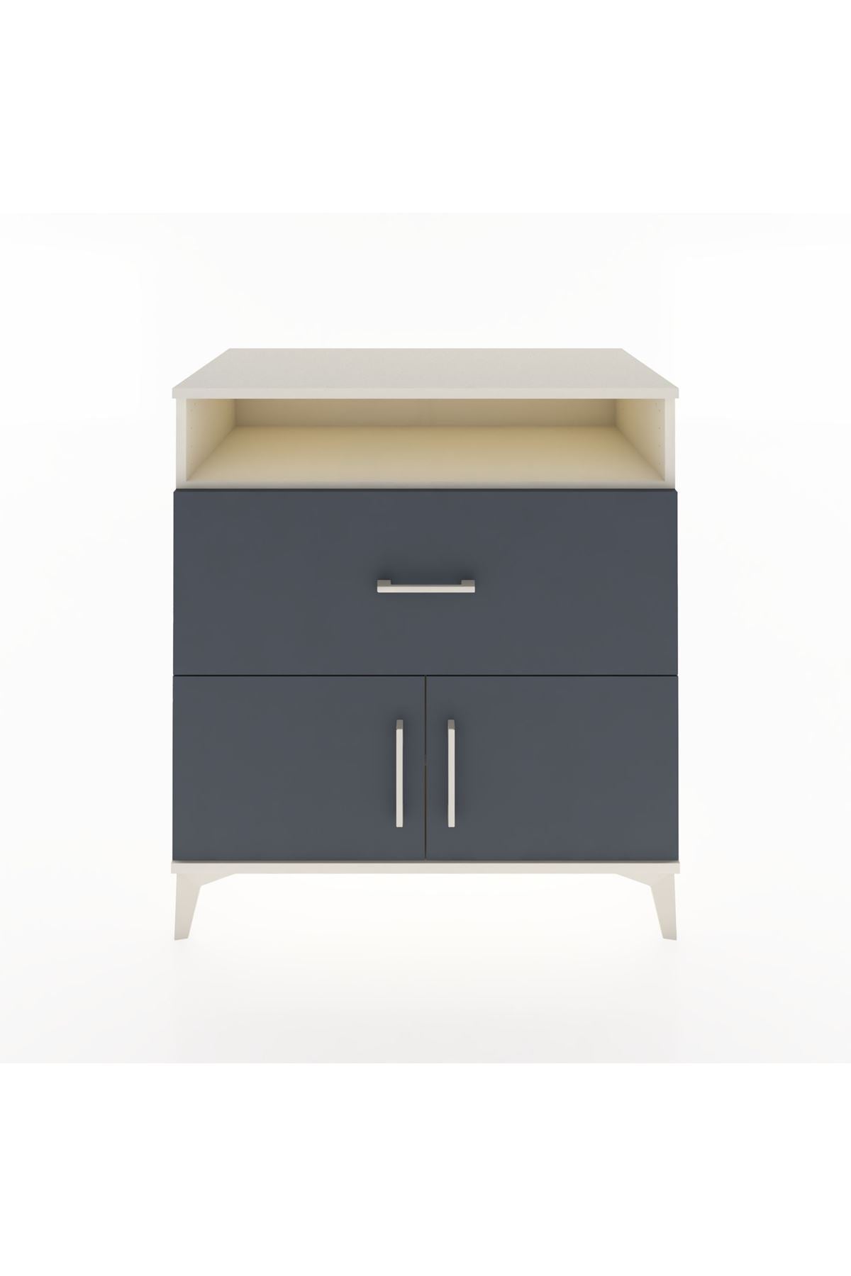 Hyperion Şifonyer 2 Raflı Tek Çekmeceli 2 Kapaklı 88x44x96 Aytaşı-Antrasit