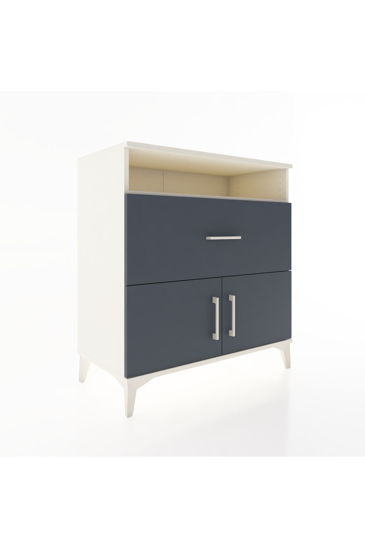 Hyperion Şifonyer 2 Raflı Tek Çekmeceli 2 Kapaklı 88x44x96 Aytaşı-Antrasit