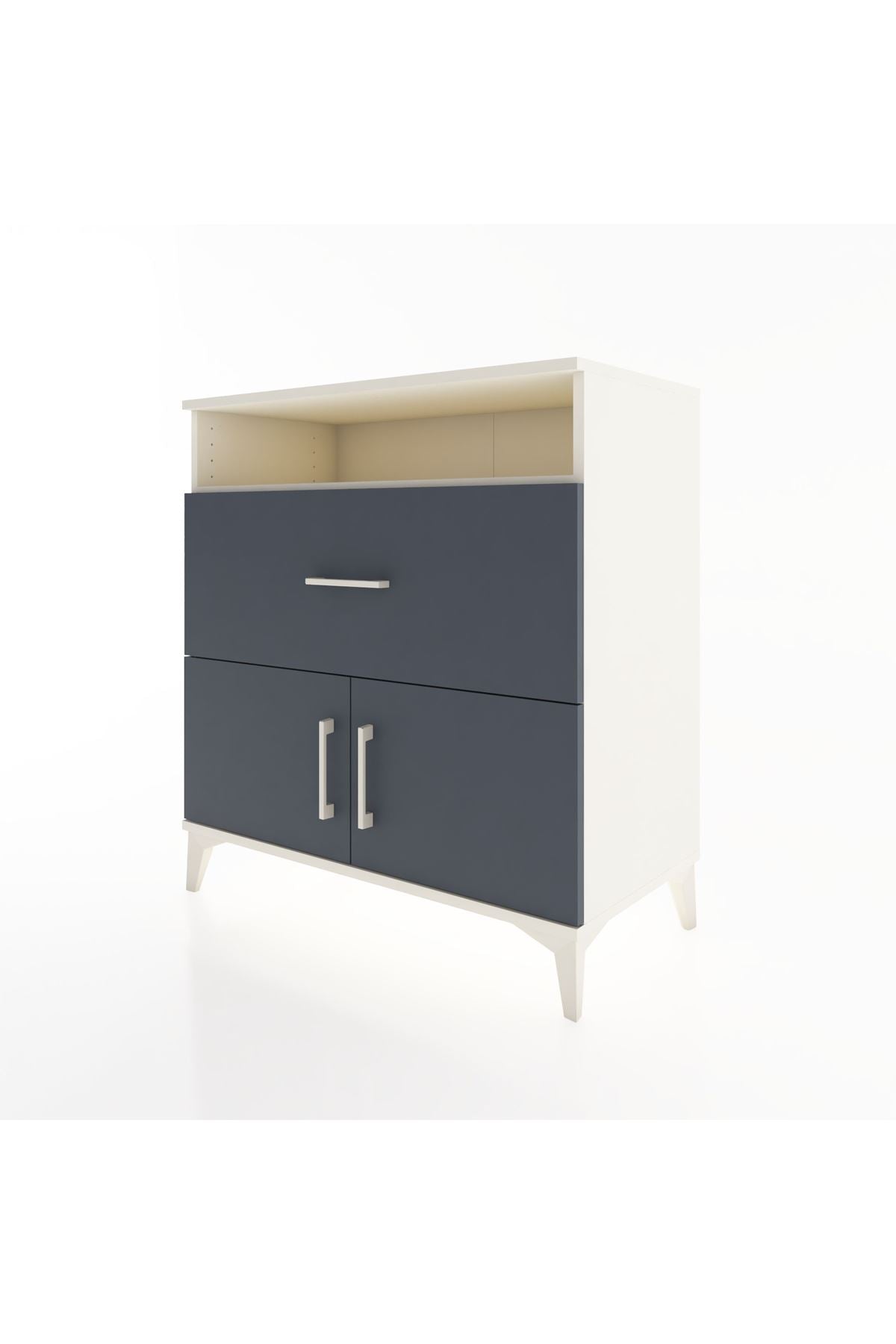 Hyperion Şifonyer 2 Raflı Tek Çekmeceli 2 Kapaklı 88x44x96 Aytaşı-Antrasit