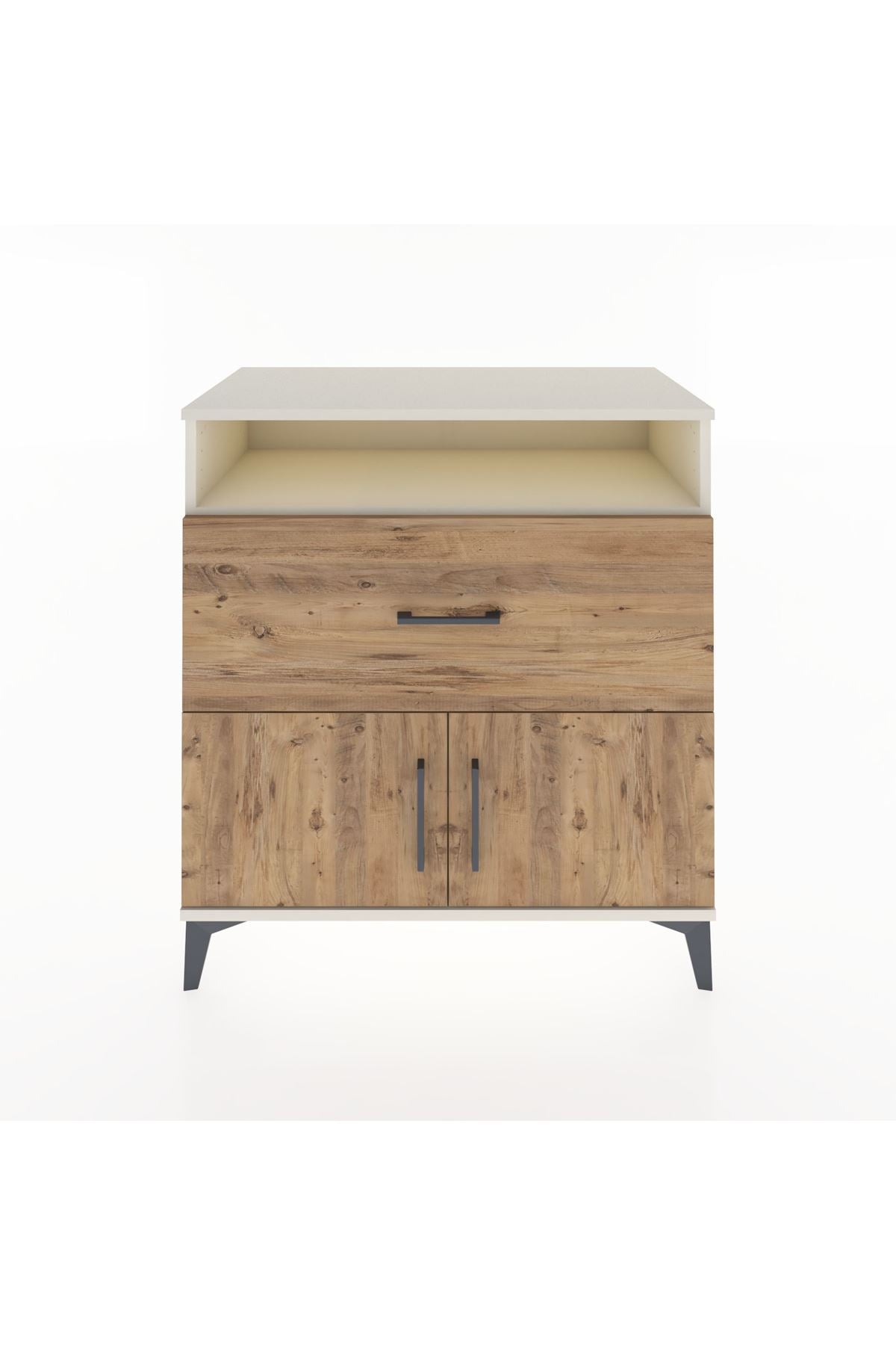 Hyperion Şifonyer 2 Raflı Tek Çekmeceli 2 Kapaklı 88x44x96 Aytaşı-Çam