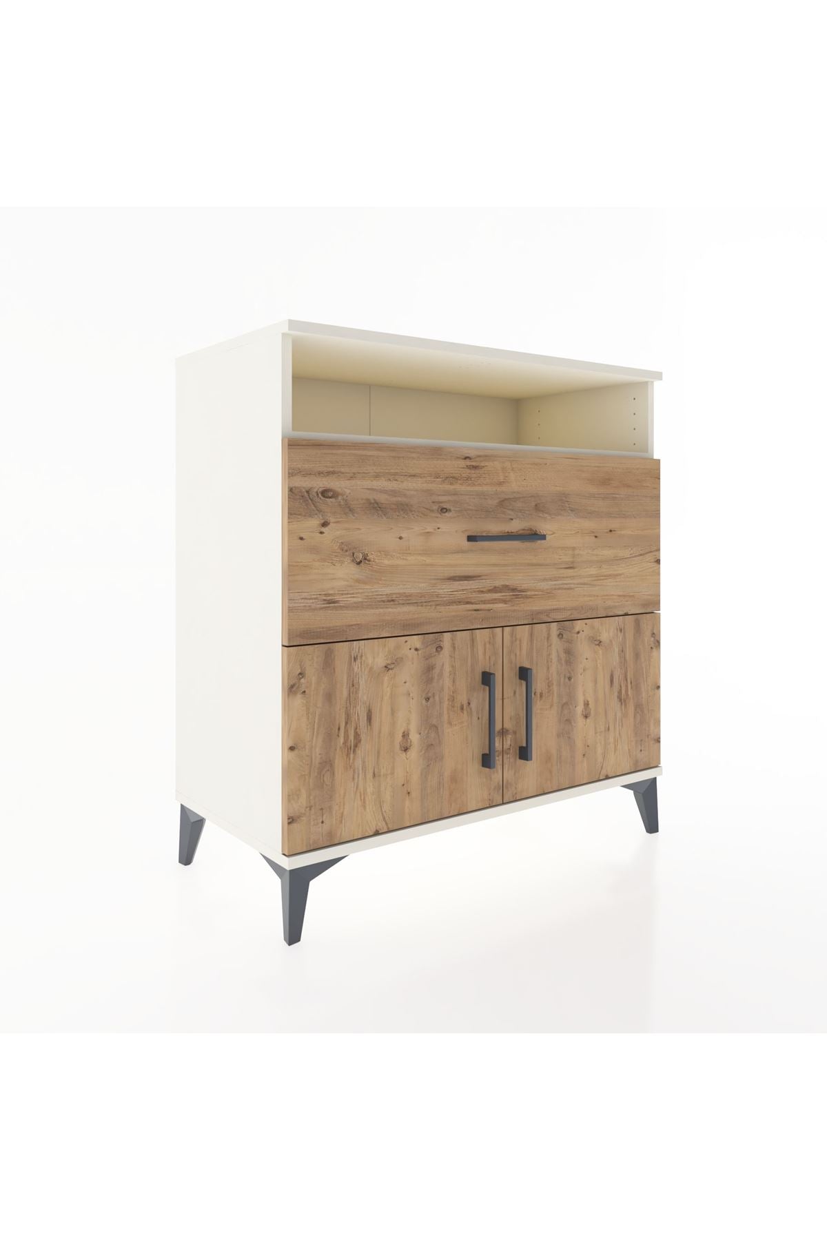 Hyperion Şifonyer 2 Raflı Tek Çekmeceli 2 Kapaklı 88x44x96 Aytaşı-Çam