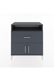 Hyperion Şifonyer 2 Raflı Tek Çekmeceli 2 Kapaklı 88x44x96 Antrasit-Antrasit