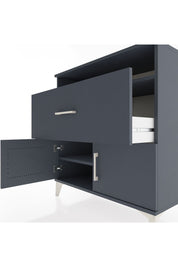 Hyperion Şifonyer 2 Raflı Tek Çekmeceli 2 Kapaklı 88x44x96 Antrasit-Antrasit