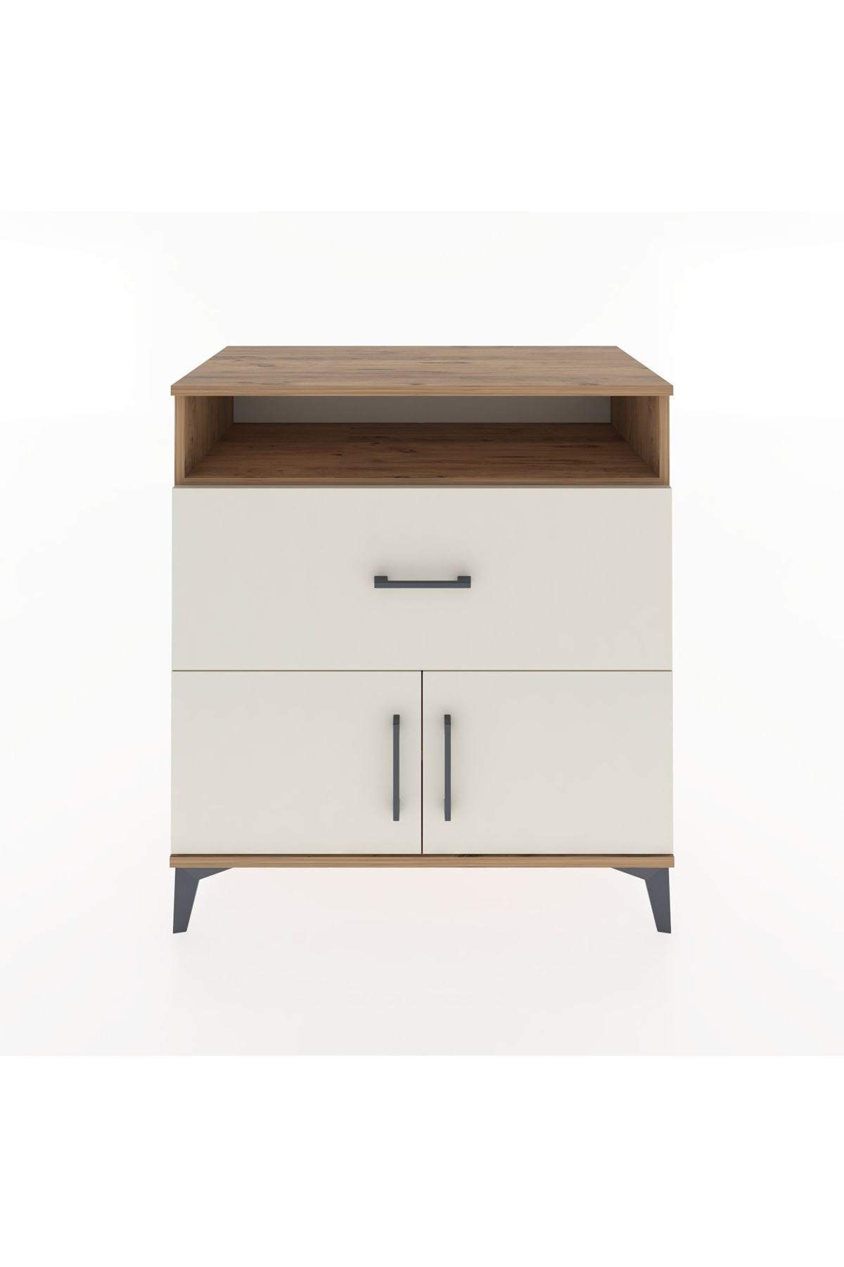 Hyperion Şifonyer 2 Raflı Tek Çekmeceli 2 Kapaklı 88x44x96 Çam-Aytaşı