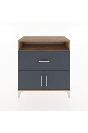 Hyperion Şifonyer 2 Raflı Tek Çekmeceli 2 Kapaklı 88x44x96 Çam-Antrasit