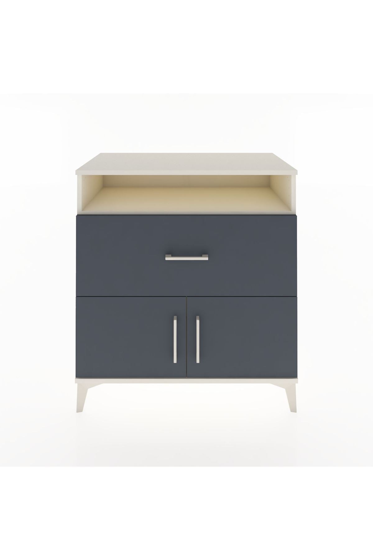 Hyperion Şifonyer Tek Raflı Tek Çekmeceli 2 Kapaklı 88x44x96 Aytaşı-Antrasit