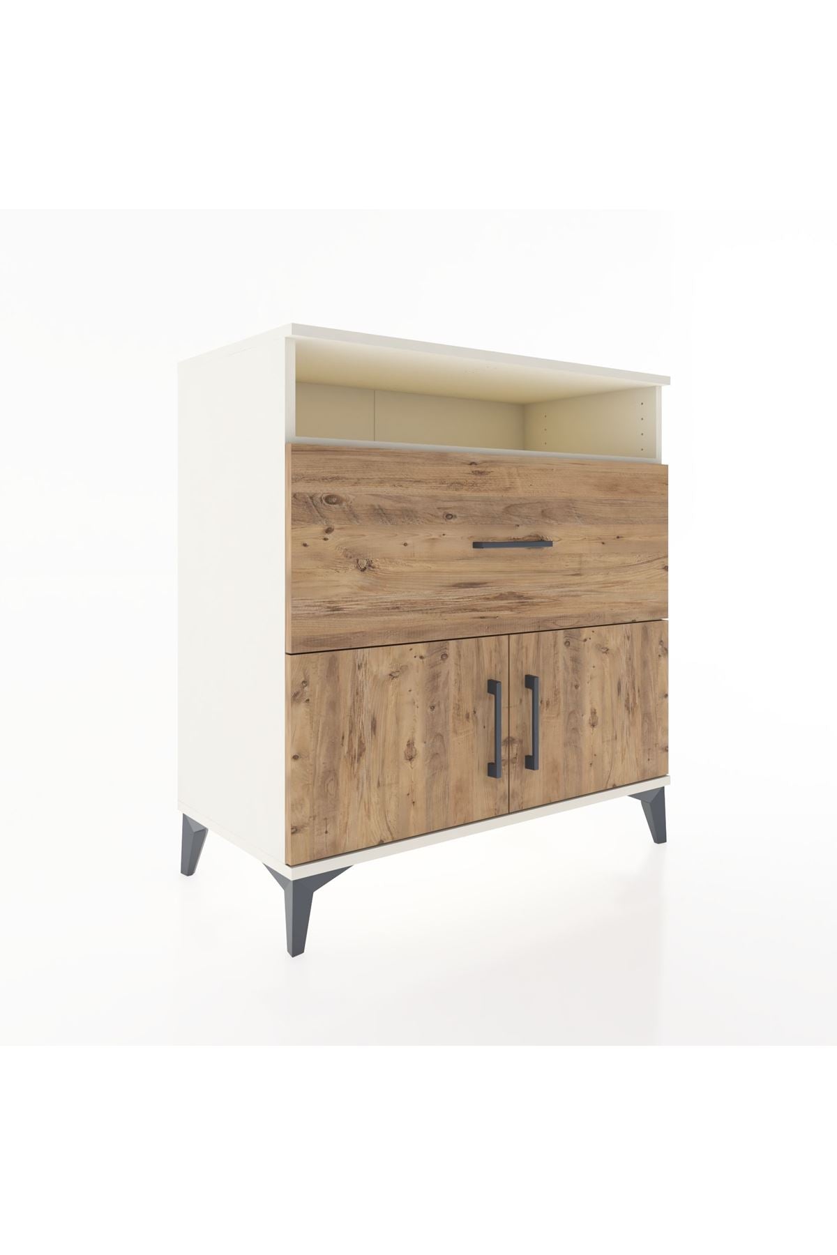 Hyperion Şifonyer Tek Raflı Tek Çekmeceli 2 Kapaklı 88x44x96 Aytaşı-Çam