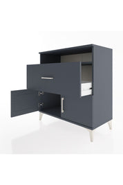 Hyperion Şifonyer Tek Raflı Tek Çekmeceli 2 Kapaklı 88x44x96 Antrasit-Antrasit