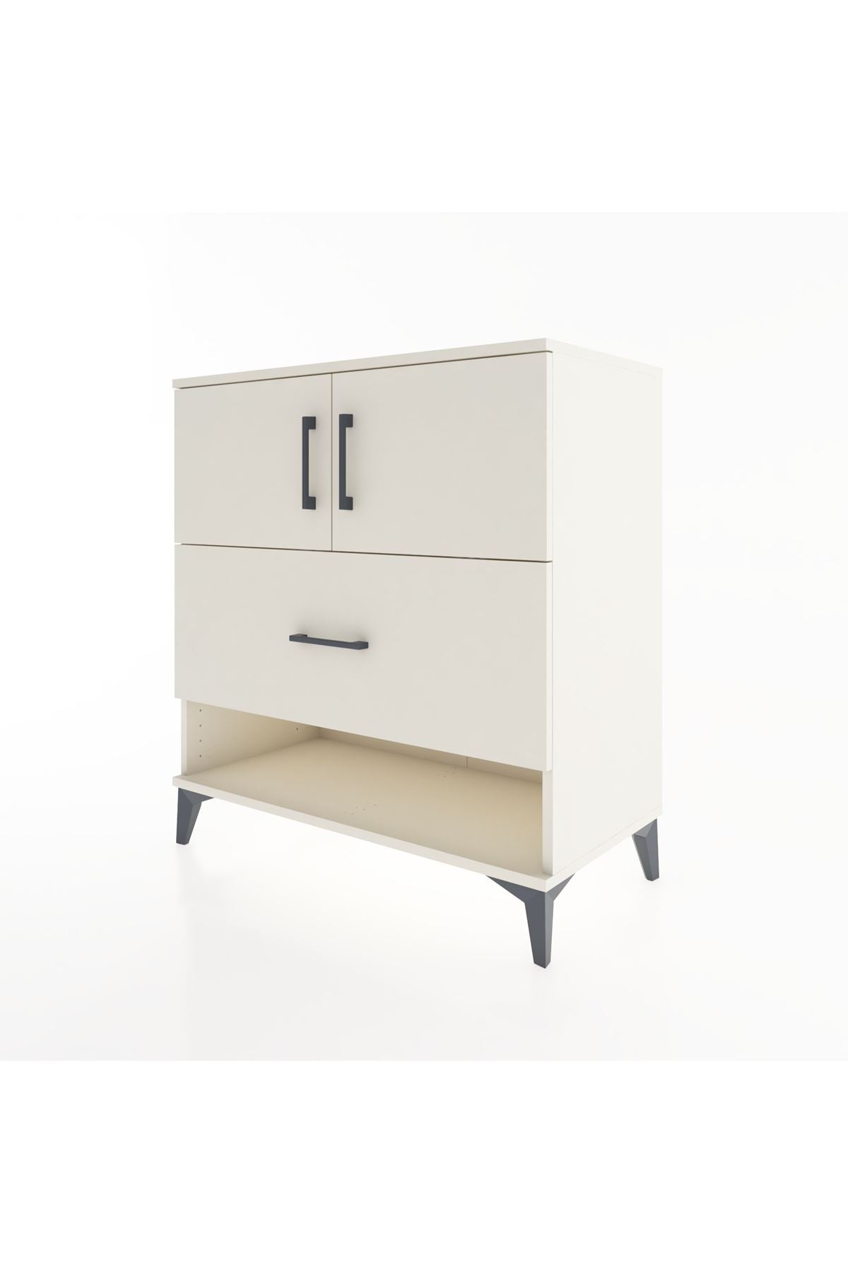 Hyperion Şifonyer 2 Raflı Tek Çekmeceli 2 Kapaklı 88x44x96 Aytaşı-Aytaşı