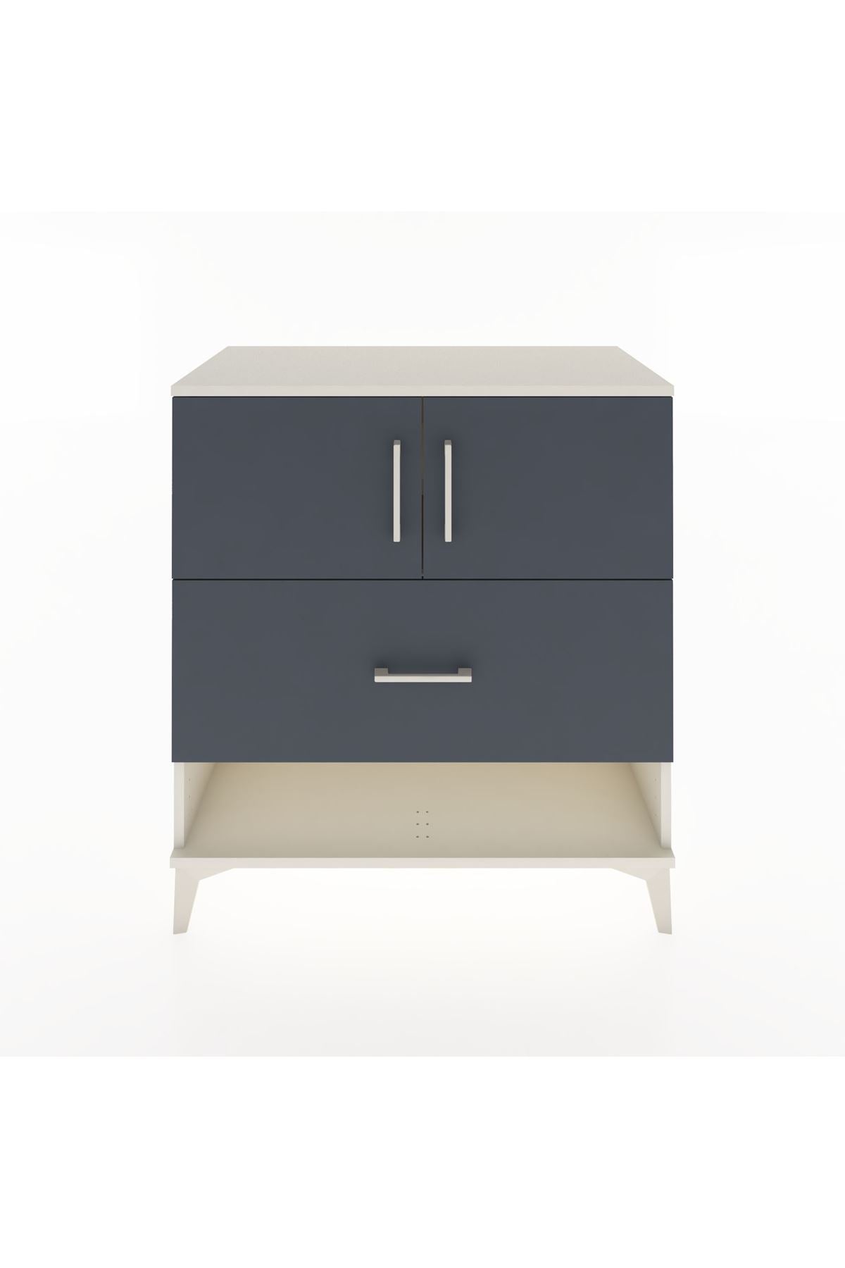 Hyperion Şifonyer 2 Raflı Tek Çekmeceli 2 Kapaklı 88x44x96 Aytaşı-Antrasit