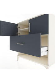 Hyperion Şifonyer 2 Raflı Tek Çekmeceli 2 Kapaklı 88x44x96 Aytaşı-Antrasit