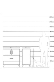 Hyperion Şifonyer 2 Raflı Tek Çekmeceli 2 Kapaklı 88x44x96 Aytaşı-Antrasit