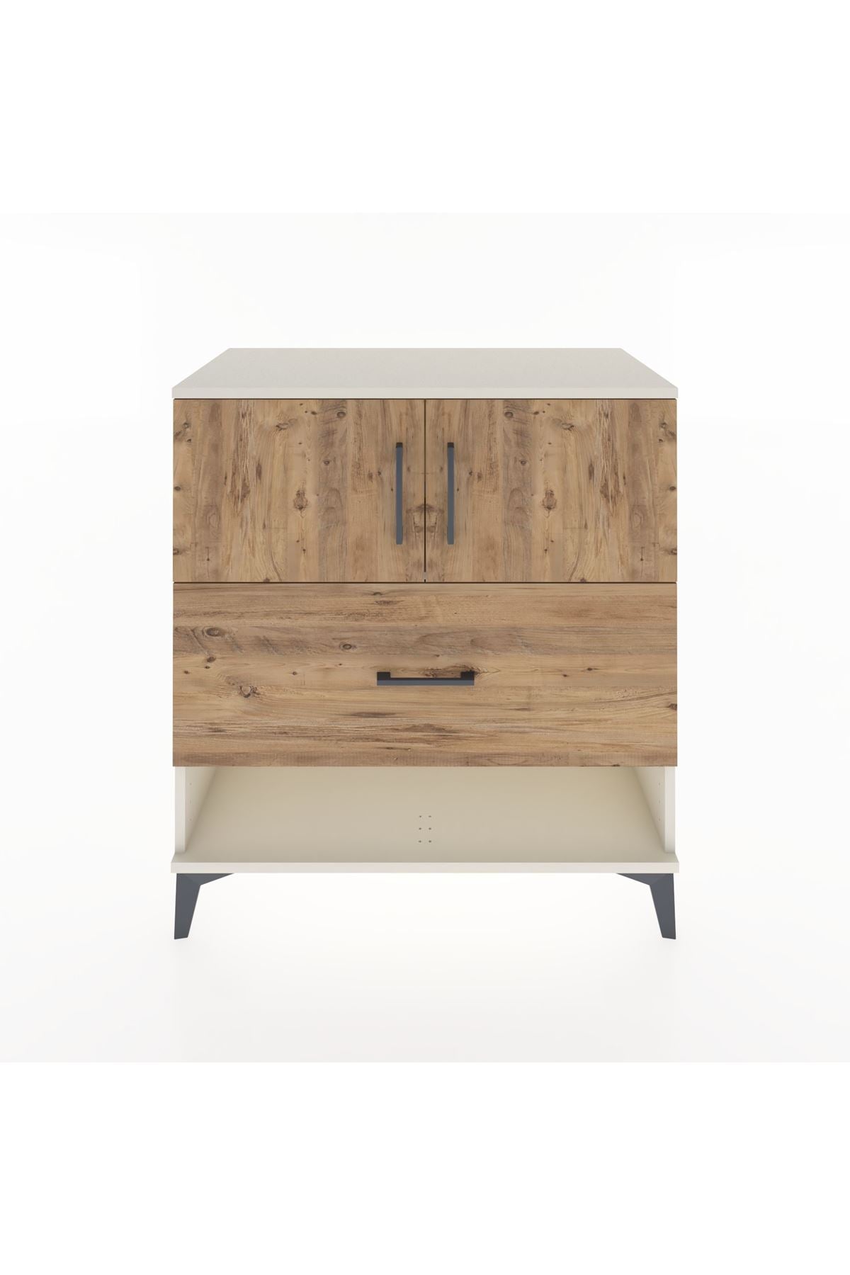 Hyperion Şifonyer 2 Raflı Tek Çekmeceli 2 Kapaklı 88x44x96 Aytaşı-Çam