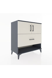 Hyperion Şifonyer 2 Raflı Tek Çekmeceli 2 Kapaklı 88x44x96 Antrasit-Aytaşı