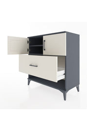 Hyperion Şifonyer 2 Raflı Tek Çekmeceli 2 Kapaklı 88x44x96 Antrasit-Aytaşı