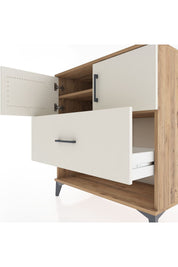 Hyperion Şifonyer 2 Raflı Tek Çekmeceli 2 Kapaklı 88x44x96 Çam-Aytaşı