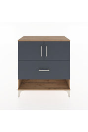 Hyperion Şifonyer 2 Raflı Tek Çekmeceli 2 Kapaklı 88x44x96 Çam-Antrasit