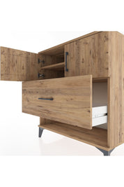Hyperion Şifonyer 2 Raflı Tek Çekmeceli 2 Kapaklı 88x44x96 Çam-Çam