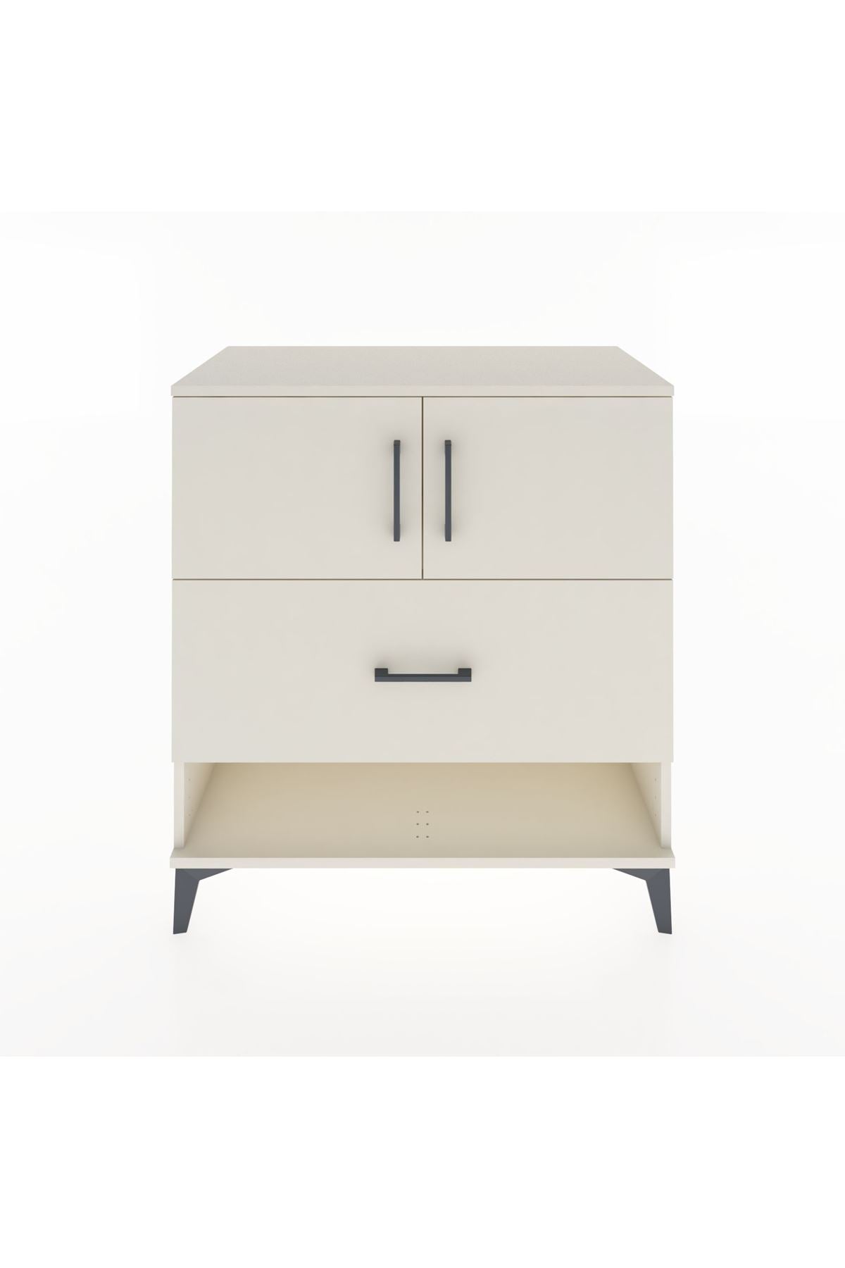 Hyperion Şifonyer Tek Raflı Tek Çekmeceli 2 Kapaklı 88x44x96 Aytaşı-Aytaşı