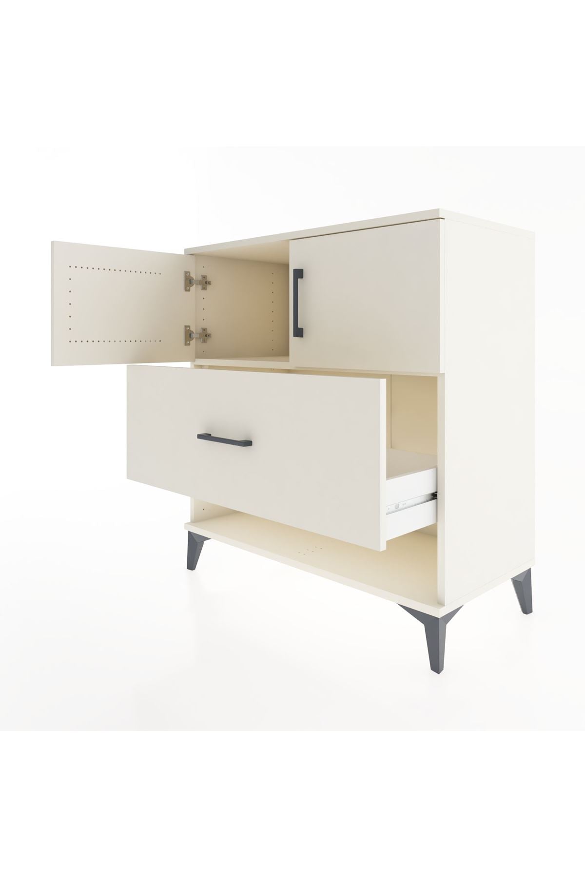 Hyperion Şifonyer Tek Raflı Tek Çekmeceli 2 Kapaklı 88x44x96 Aytaşı-Aytaşı