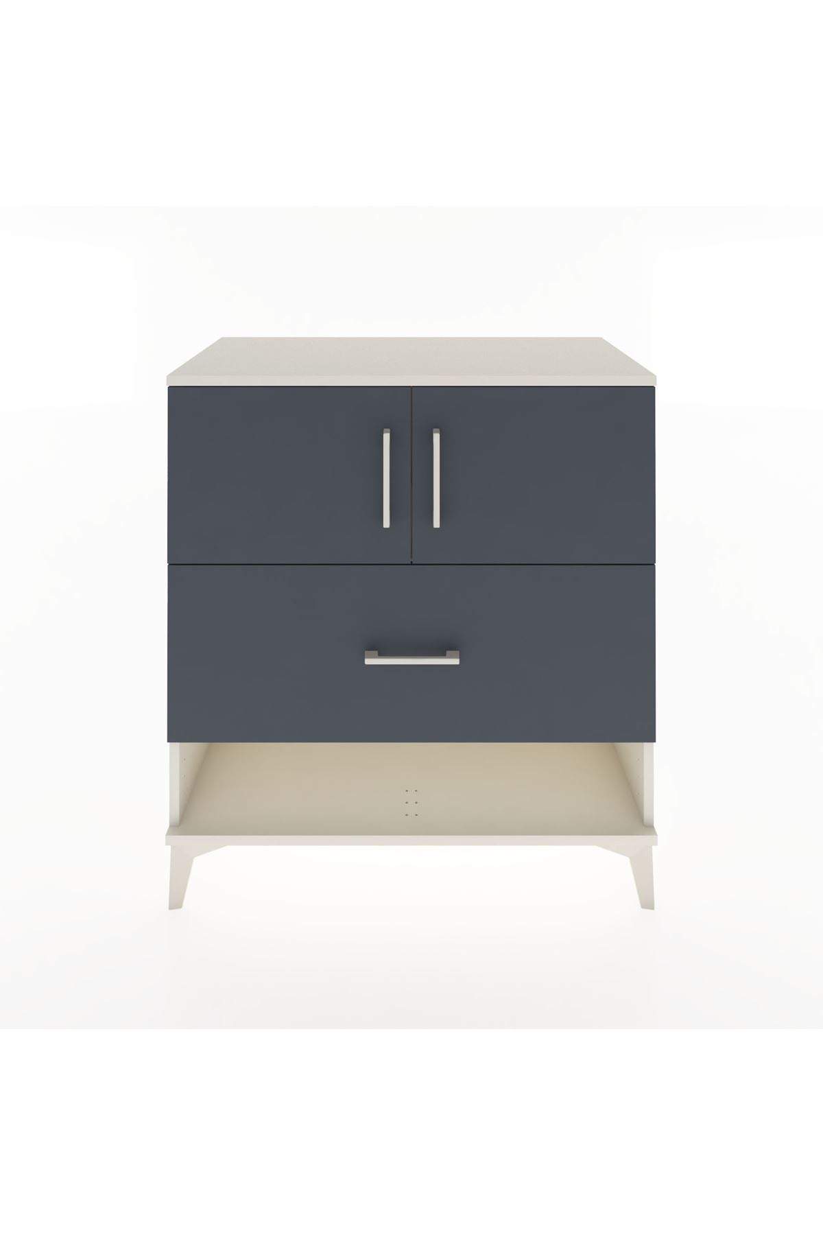 Hyperion Şifonyer Tek Raflı Tek Çekmeceli 2 Kapaklı 88x44x96 Aytaşı-Antrasit