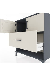 Hyperion Şifonyer Tek Raflı Tek Çekmeceli 2 Kapaklı 88x44x96 Antrasit-Aytaşı