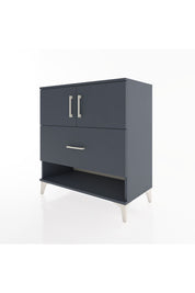 Hyperion Şifonyer Tek Raflı Tek Çekmeceli 2 Kapaklı 88x44x96 Antrasit-Antrasit