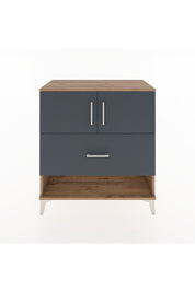 Hyperion Şifonyer Tek Raflı Tek Çekmeceli 2 Kapaklı 88x44x96 Çam-Antrasit