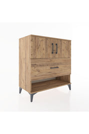 Hyperion Şifonyer Tek Raflı Tek Çekmeceli 2 Kapaklı 88x44x96 Çam-Çam