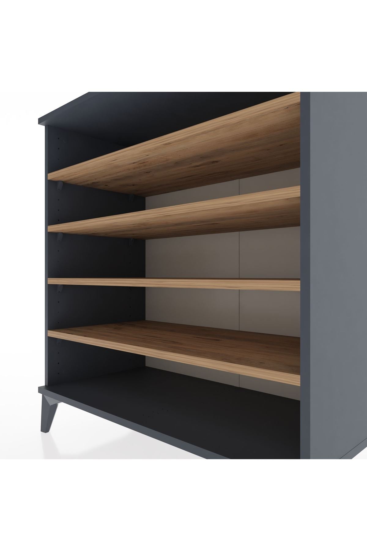 Hyperion Şifonyer 4 Raflı 88x44x96 Antrasit-Çam