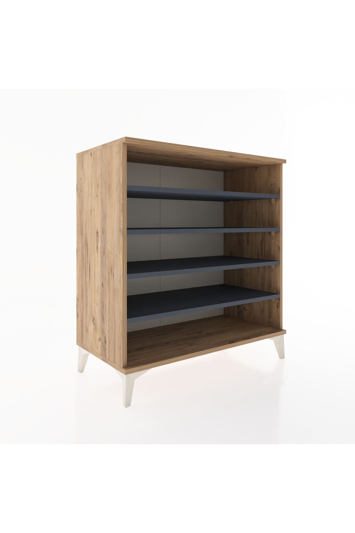 Hyperion Şifonyer 4 Raflı 88x44x96 Çam-Antrasit