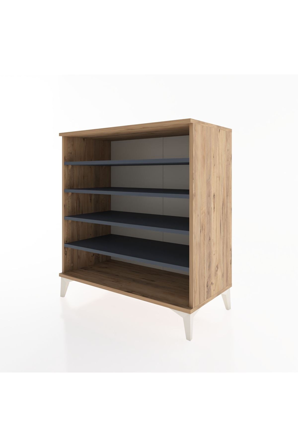 Hyperion Şifonyer 4 Raflı 88x44x96 Çam-Antrasit