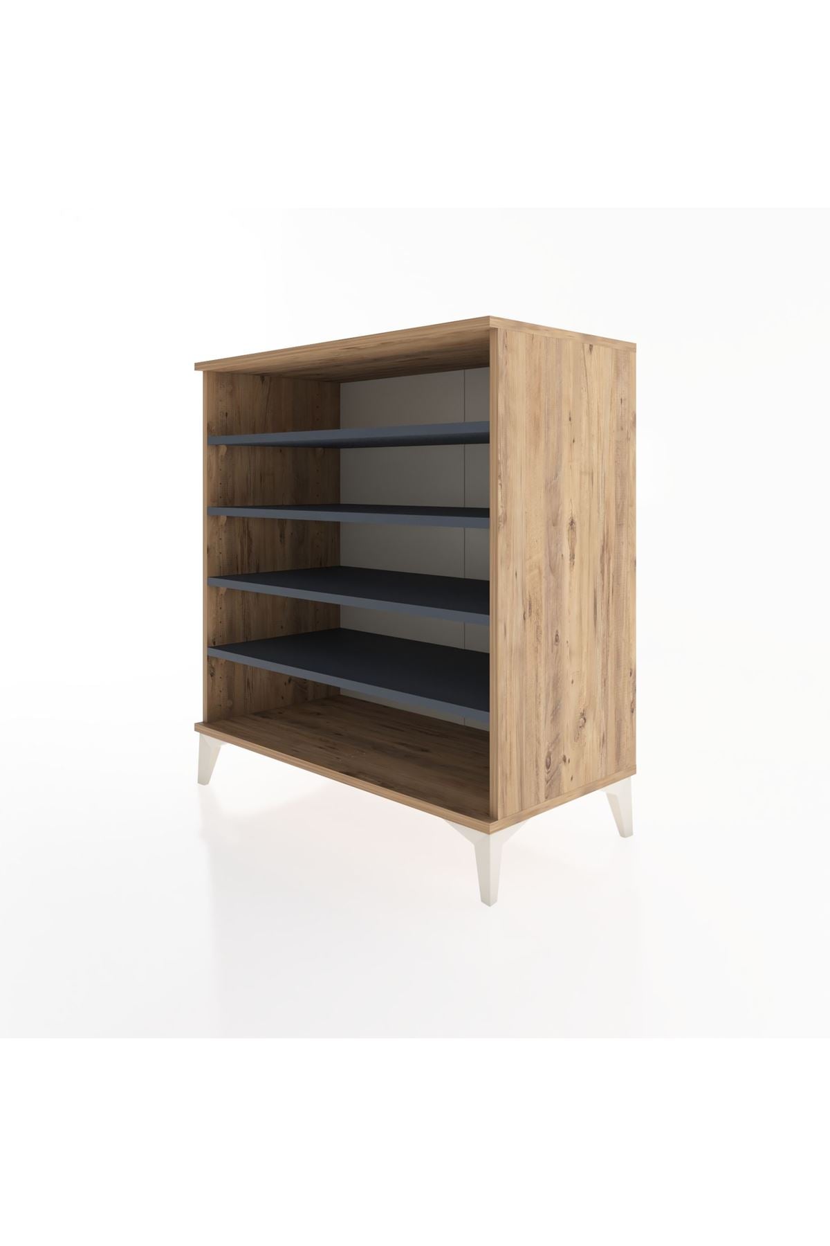 Hyperion Şifonyer 4 Raflı 88x44x96 Çam-Antrasit