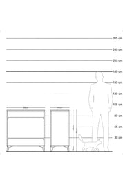 Hyperion Şifonyer 2 Raflı 88x44x96 Antrasit-Antrasit