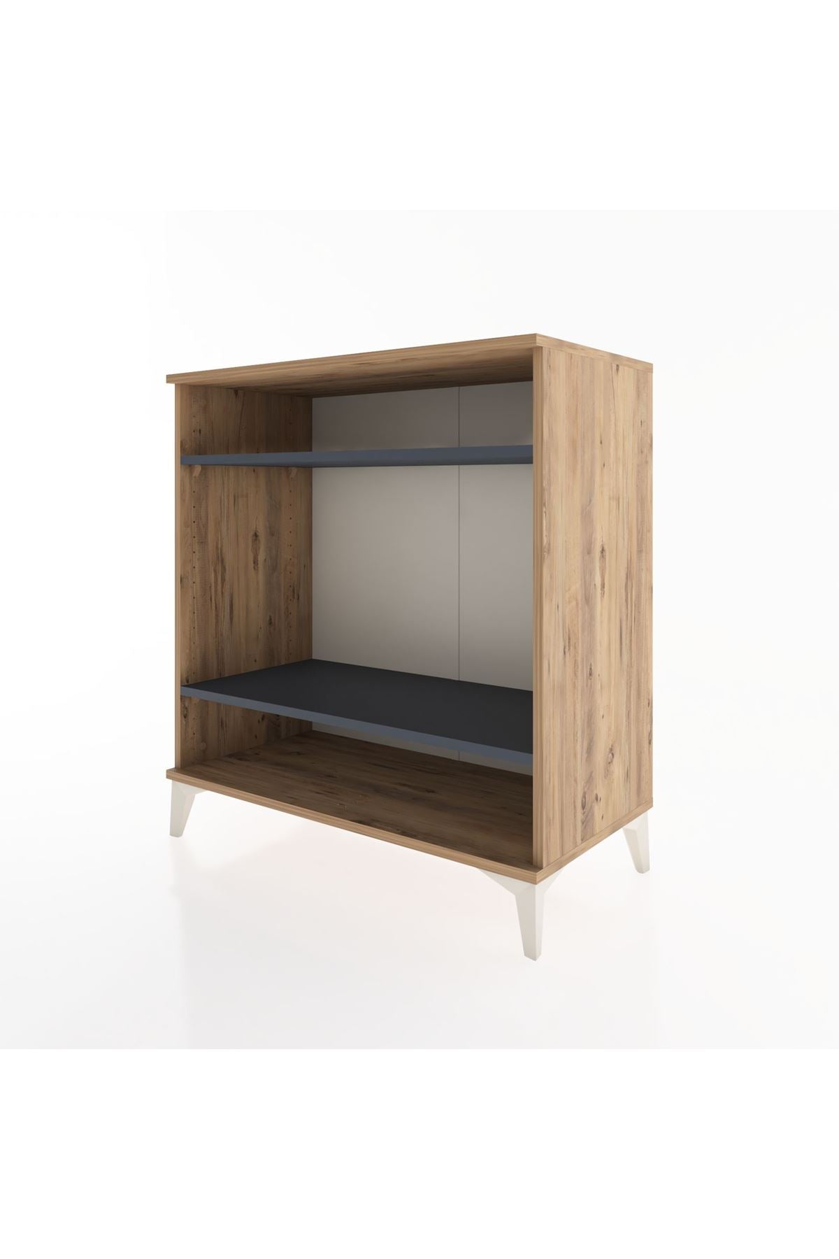 Hyperion Şifonyer 2 Raflı 88x44x96 Çam-Antrasit