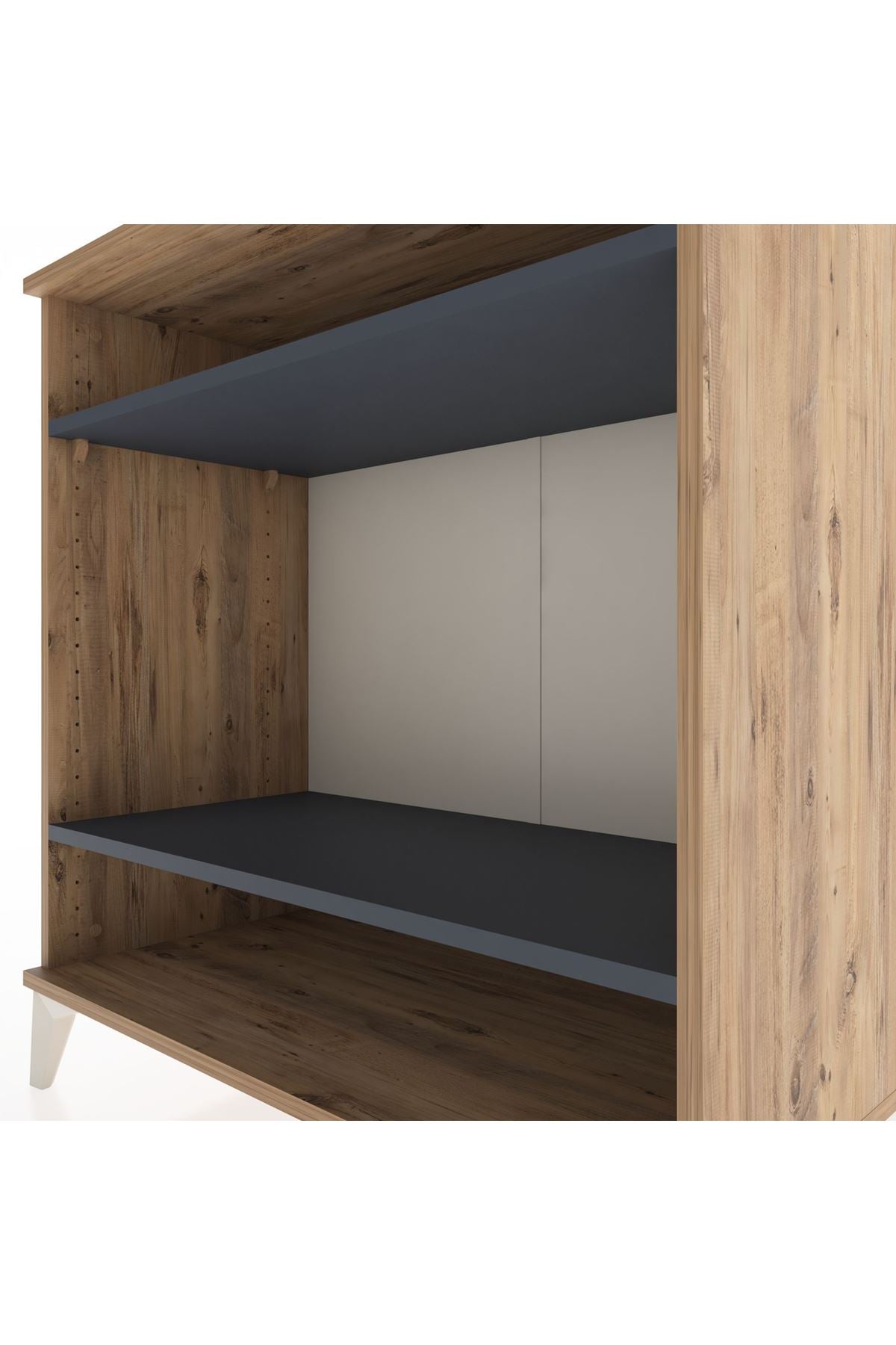 Hyperion Şifonyer 2 Raflı 88x44x96 Çam-Antrasit