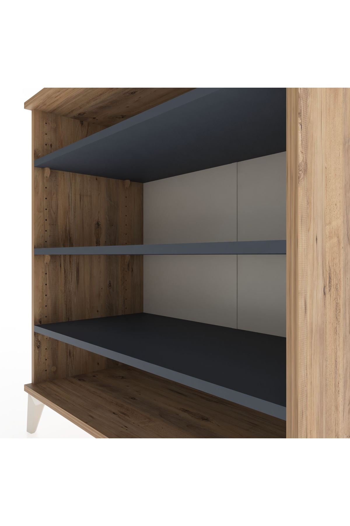 Hyperion Şifonyer 3 Raflı 88x44x96 Çam-Antrasit