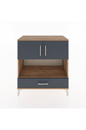 Hyperion Şifonyer 2 Raflı Tek Çekmeceli 2 Kapaklı 88x44x96 Çam-Antrasit