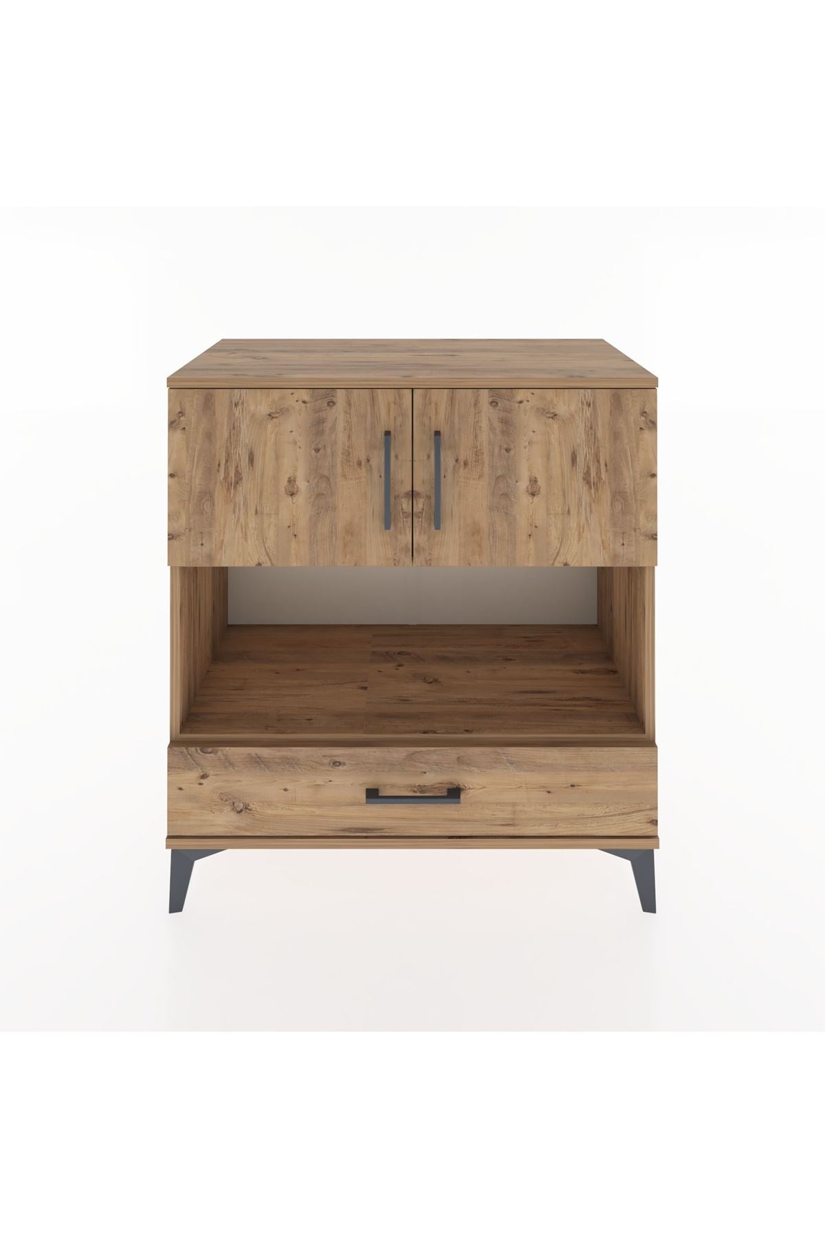 Hyperion Şifonyer 2 Raflı Tek Çekmeceli 2 Kapaklı 88x44x96 Çam-Çam