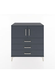 Hyperion Şifonyer 2 Raflı 3 Çekmeceli 2 Kapaklı 88x44x96 Antrasit-Antrasit