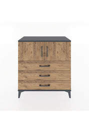 Hyperion Şifonyer 2 Raflı 3 Çekmeceli 2 Kapaklı 88x44x96 Antrasit-Çam