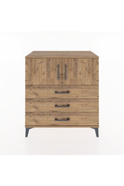 Hyperion Şifonyer 2 Raflı 3 Çekmeceli 2 Kapaklı 88x44x96 Çam-Çam