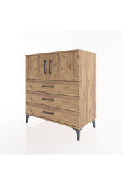 Hyperion Şifonyer 2 Raflı 3 Çekmeceli 2 Kapaklı 88x44x96 Çam-Çam